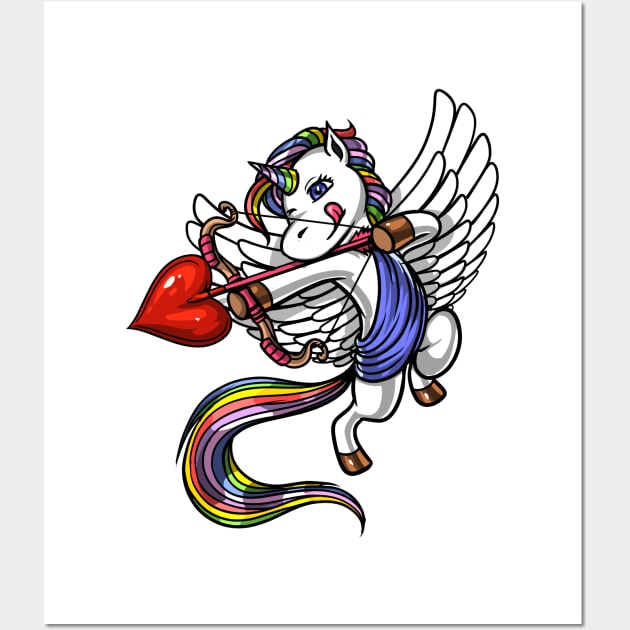 Unicorn Cupid Wall Art by underheaven